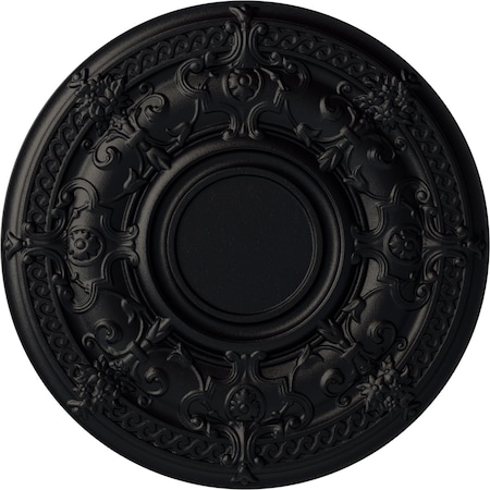 Ekena Millwork Dauphine Ceiling Medallion (Fits Canopies up to 13 1/4"), 33 7/8"OD x 1 3/8"P, Steel Gray CM33DASGS